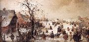 AVERCAMP, Hendrick Winter Scene on a Canal  ggg China oil painting reproduction